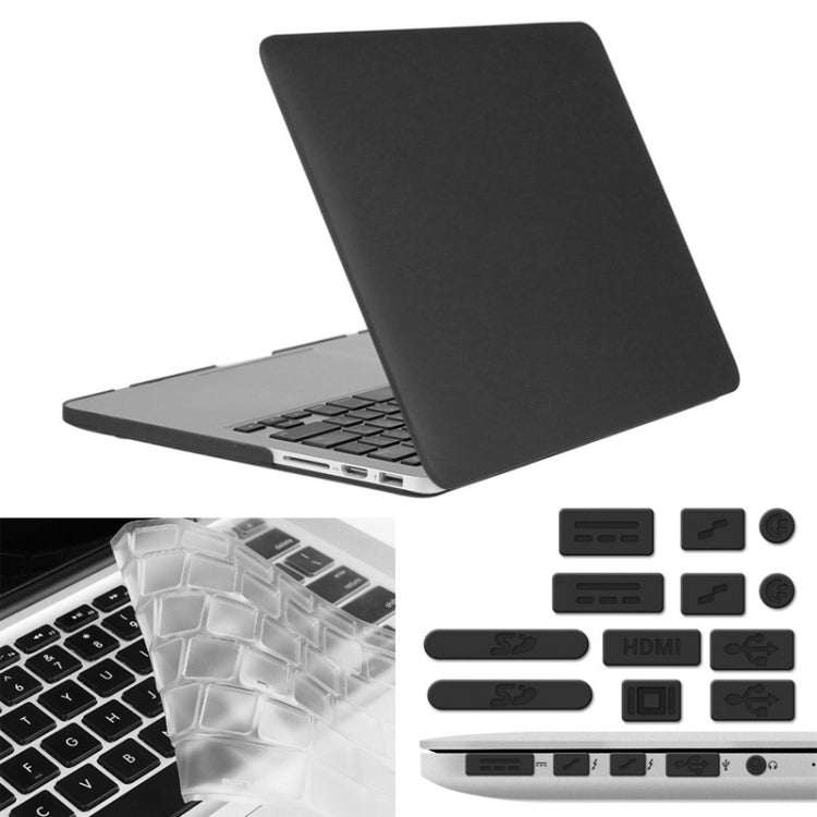 ENKAY สำหรับ Macbook Pro Retina 13.3 นิ้ว (เวอร์ชั่นอเมริกา) / A1425 / A1502 Hat-Prince 3 in 1 Frosted Hard Shell เคสพลาสติกป้องกันพร้อมตัวป้องกันแป้นพิมพ์และปลั๊กฝุ่นพอร์ต