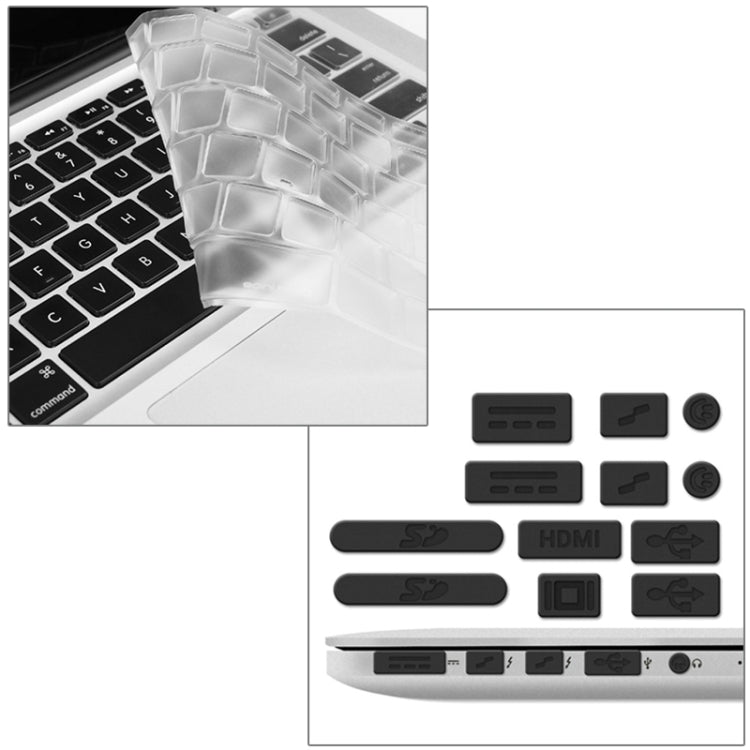ENKAY สำหรับ Macbook Pro Retina 15.4 นิ้ว (เวอร์ชั่นอเมริกา) / A1398 Hat-Prince 3 in 1 Frosted Hard Shell เคสพลาสติกพร้อม Keyboard Guard & Port Dust Plug