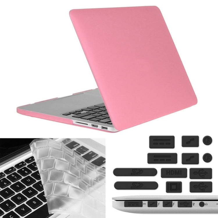 ENKAY สำหรับ Macbook Pro Retina 15.4 นิ้ว (เวอร์ชั่นอเมริกา) / A1398 Hat-Prince 3 in 1 Frosted Hard Shell เคสพลาสติกพร้อม Keyboard Guard & Port Dust Plug