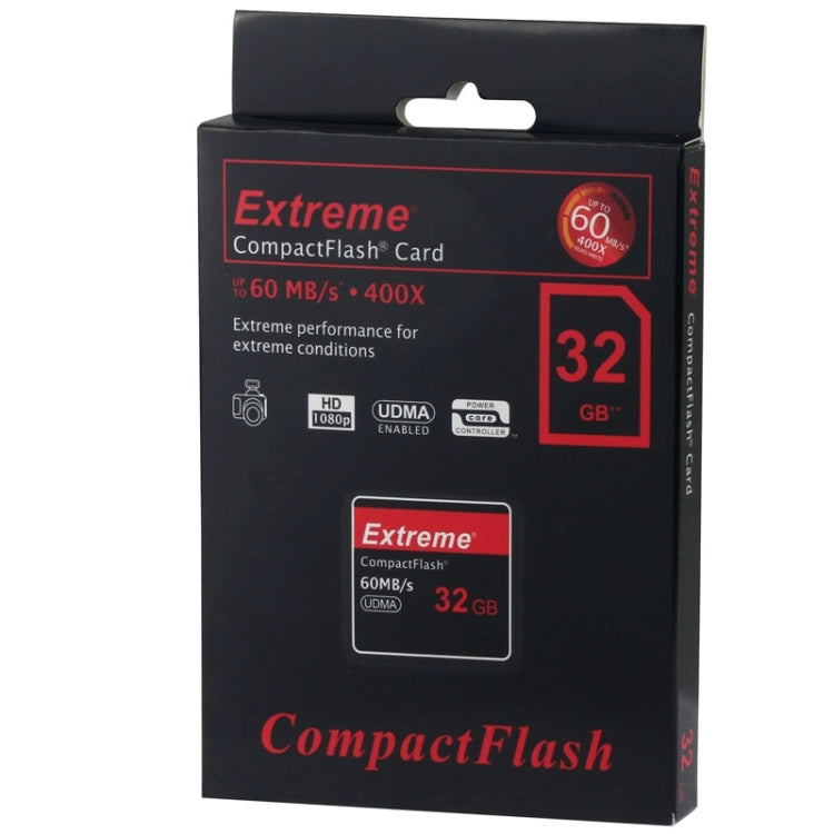 การ์ด Extreme Compact Flash ขนาด 32GB ความเร็วในการอ่าน 400X สูงสุด 60 MB/S (ความจุจริง 100%), 32GB