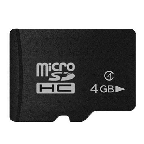 การ์ดหน่วยความจำ Micro SD (TF) ความเร็วสูงคลาส 10 ขนาด 4GB จากไต้หวัน เขียน: 8mb/s อ่าน: 12mb/s (ความจุจริง 100%), 4GB Naked Card