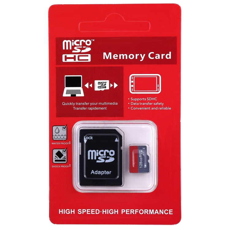 การ์ดหน่วยความจำความเร็วสูง Class 10 TF/Micro SDHC UHS-1(U1) ขนาด 128GB เขียน: 15mb/s อ่าน: 30mb/s (ความจุจริง 100%), 128GB