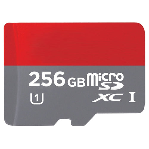 การ์ดหน่วยความจำความเร็วสูง Class 10 TF/Micro SDHC UHS-1(U1) ขนาด 256GB เขียน: 15mb/s อ่าน: 30mb/s (ความจุจริง 100%), 256GB