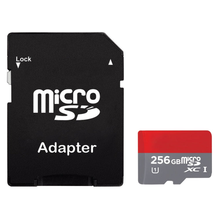 การ์ดหน่วยความจำความเร็วสูง Class 10 TF/Micro SDHC UHS-1(U1) ขนาด 256GB เขียน: 15mb/s อ่าน: 30mb/s (ความจุจริง 100%), 256GB