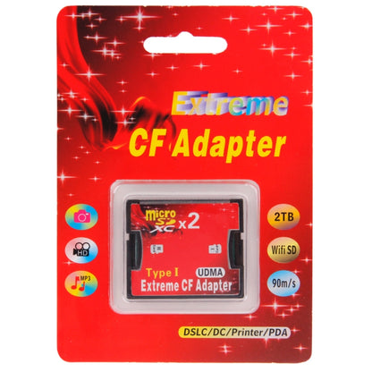 2-Socket Micro SD เป็น CF Compact Flash Memory Card Adapter, 2-Socket