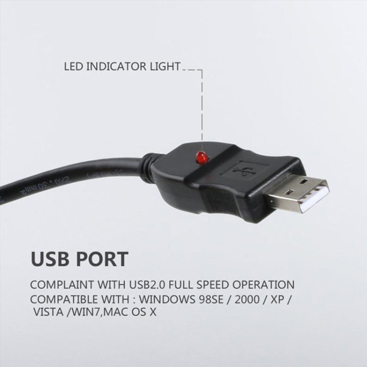 สายไมโครโฟน USB ความยาวสายเคเบิล: 3.5 ม, Length: 3.5M