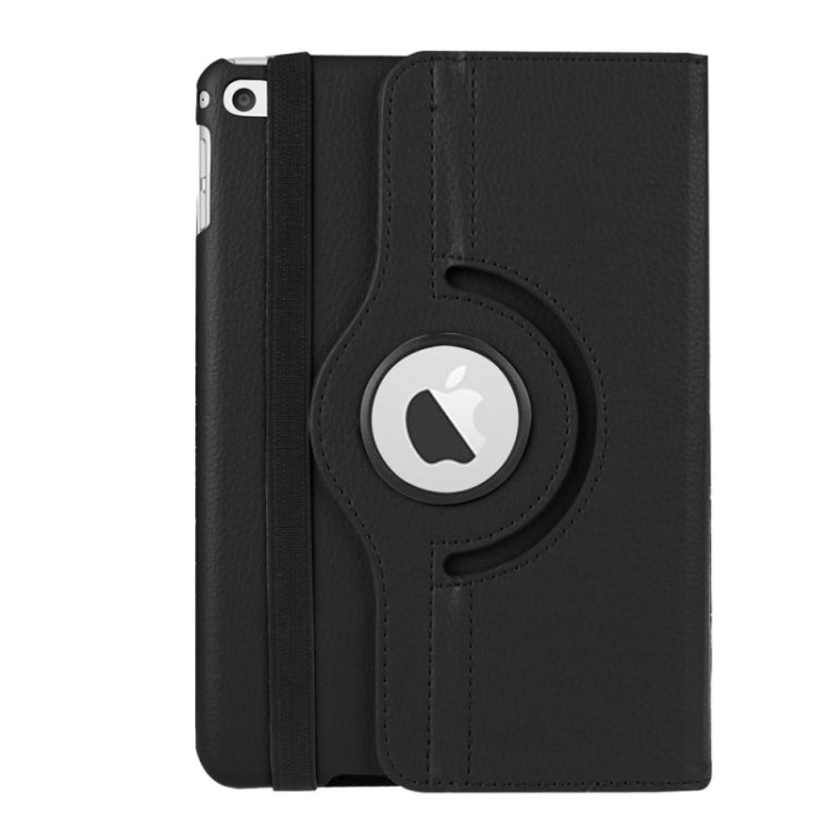เคสหนังอัจฉริยะหมุนได้ 360 องศาเนื้อลิ้นจี่พร้อมที่วางสำหรับ iPad mini 4 / mini 5