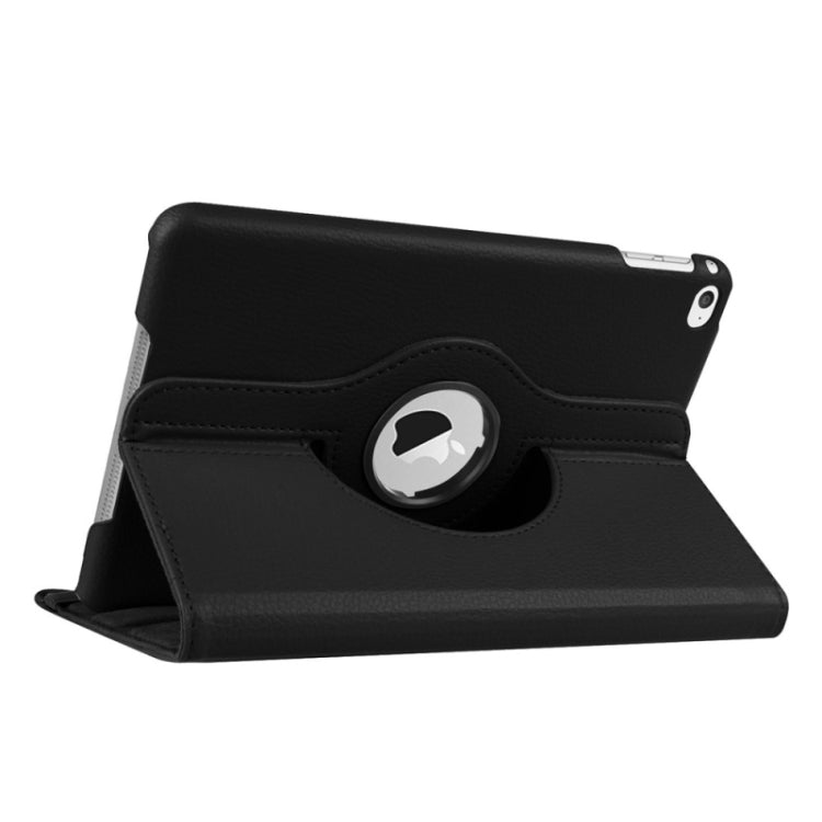เคสหนังอัจฉริยะหมุนได้ 360 องศาเนื้อลิ้นจี่พร้อมที่วางสำหรับ iPad mini 4 / mini 5