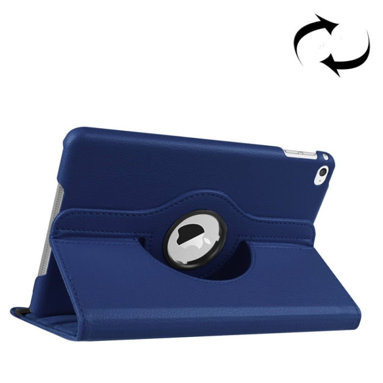 เคสหนังอัจฉริยะหมุนได้ 360 องศาเนื้อลิ้นจี่พร้อมที่วางสำหรับ iPad mini 4 / mini 5