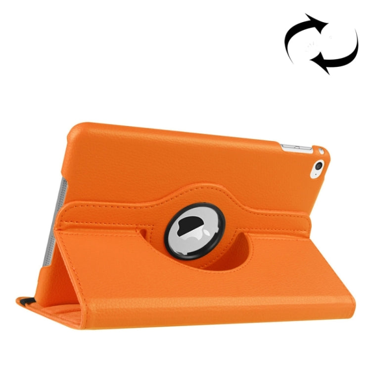 เคสหนังอัจฉริยะหมุนได้ 360 องศาเนื้อลิ้นจี่พร้อมที่วางสำหรับ iPad mini 4 / mini 5