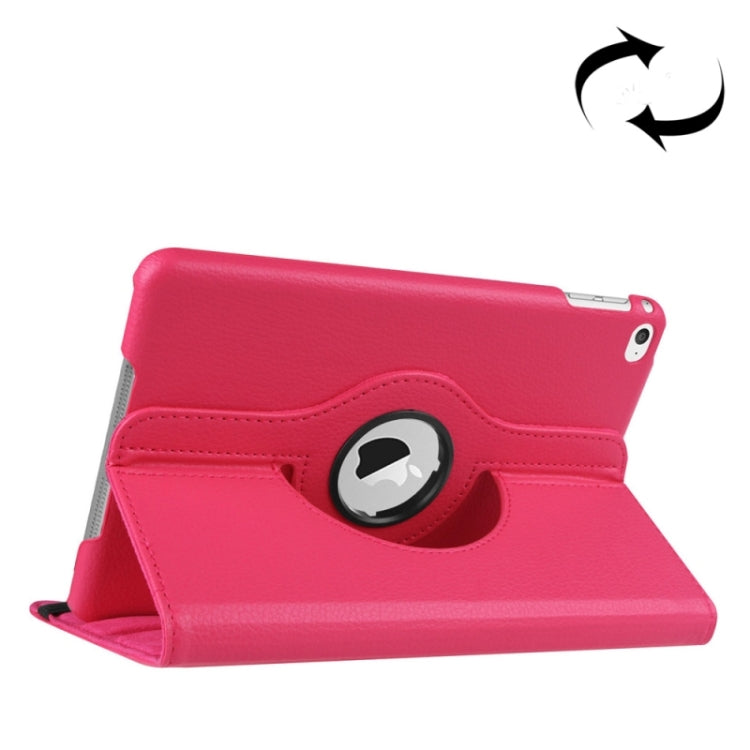 เคสหนังอัจฉริยะหมุนได้ 360 องศาเนื้อลิ้นจี่พร้อมที่วางสำหรับ iPad mini 4 / mini 5