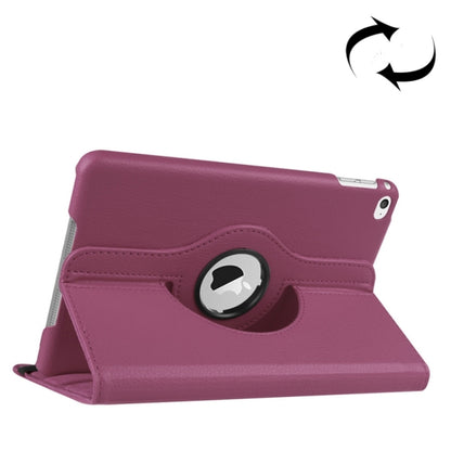 เคสหนังอัจฉริยะหมุนได้ 360 องศาเนื้อลิ้นจี่พร้อมที่วางสำหรับ iPad mini 4 / mini 5