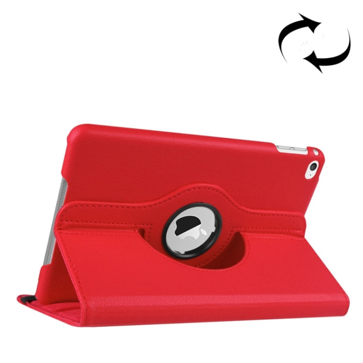เคสหนังอัจฉริยะหมุนได้ 360 องศาเนื้อลิ้นจี่พร้อมที่วางสำหรับ iPad mini 4 / mini 5