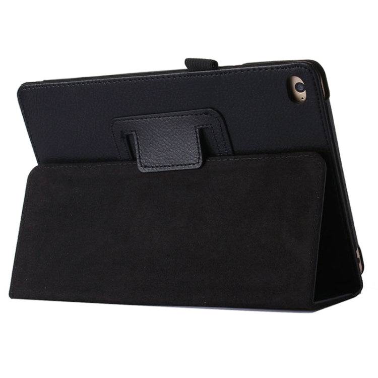 เคสหนัง PU แบบพลิกแนวนอนเนื้อลิ้นจี่พร้อมที่วางสำหรับ iPad mini 4, For iPad mini 4
