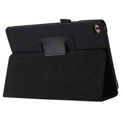 เคสหนัง PU แบบพลิกแนวนอนเนื้อลิ้นจี่พร้อมที่วางสำหรับ iPad mini 4, For iPad mini 4