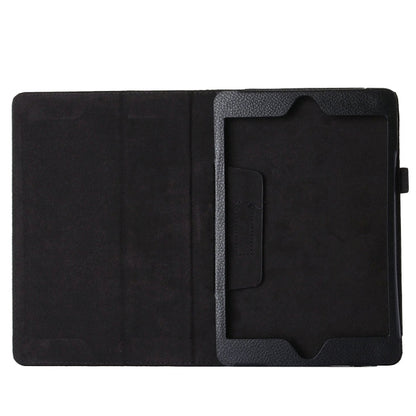 เคสหนัง PU แบบพลิกแนวนอนเนื้อลิ้นจี่พร้อมที่วางสำหรับ iPad mini 4, For iPad mini 4