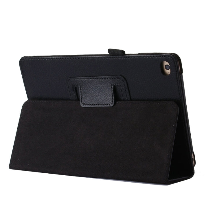 เคสหนัง PU แบบพลิกแนวนอนเนื้อลิ้นจี่พร้อมที่วางสำหรับ iPad mini 4, For iPad mini 4