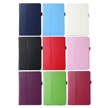 เคสหนัง PU แบบพลิกแนวนอนเนื้อลิ้นจี่พร้อมที่วางสำหรับ iPad mini 4, For iPad mini 4