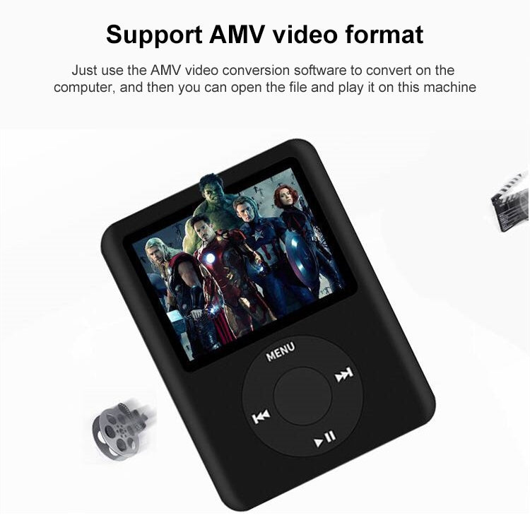 เครื่องเล่น MP4 หน้าจอ TFT ขนาด 1.8 นิ้ว พร้อมช่องเสียบการ์ด TF, รองรับเครื่องบันทึก, วิทยุ FM, E-Book และปฏิทิน