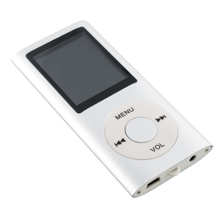 เครื่องเล่น MP4 โลหะหน้าจอ TFT ขนาด 1.8 นิ้ว พร้อมช่องเสียบการ์ด TF รองรับเครื่องบันทึก วิทยุ FM E-Book และปฏิทิน, MP4 Player