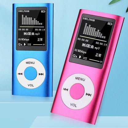เครื่องเล่น MP4 โลหะหน้าจอ TFT ขนาด 1.8 นิ้ว พร้อมช่องเสียบการ์ด TF รองรับเครื่องบันทึก วิทยุ FM E-Book และปฏิทิน, MP4 Player