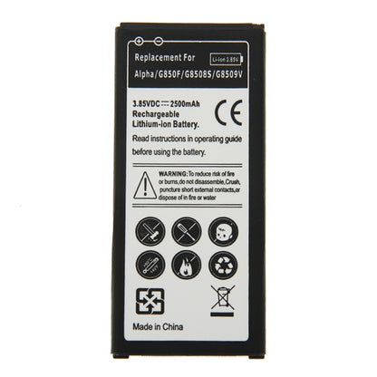 แบตเตอรี่ลิเธียมไอออนแบบรีชาร์จขนาด 2500mAh สำหรับ Galaxy Alpha / G850F / G850S / G850V, Neutral 2500mAh