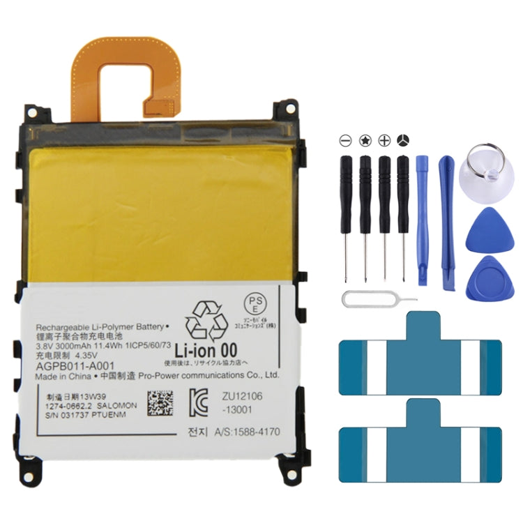 สำหรับ Sony Xperia Z1 / L39h 3.8V 3000mAh แบตเตอรี่ลิเธียมโพลิเมอร์แบบชาร์จไฟได้, For Sony Xperia Z1 / L39h