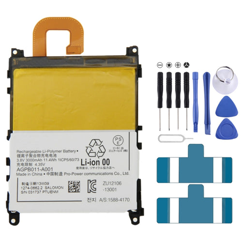 สำหรับ Sony Xperia Z1 / L39h 3.8V 3000mAh แบตเตอรี่ลิเธียมโพลิเมอร์แบบชาร์จไฟได้, For Sony Xperia Z1 / L39h