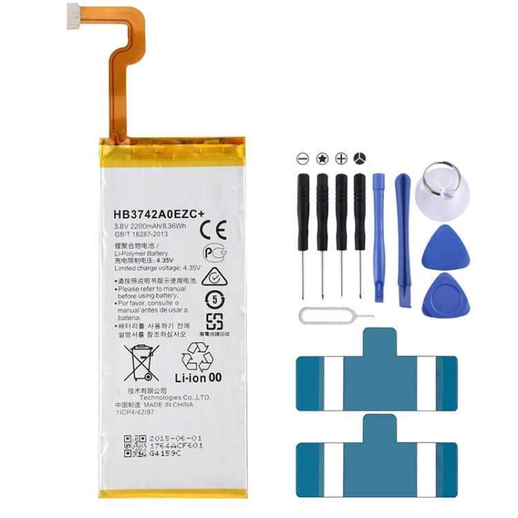IPartsBuy HB3742A0EZC + คุณภาพสูง 2200mAh แบตเตอรี่ลิเธียมโพลิเมอร์แบบชาร์จไฟได้สำหรับ Huawei P8 Lite, For Huawei P8 Lite