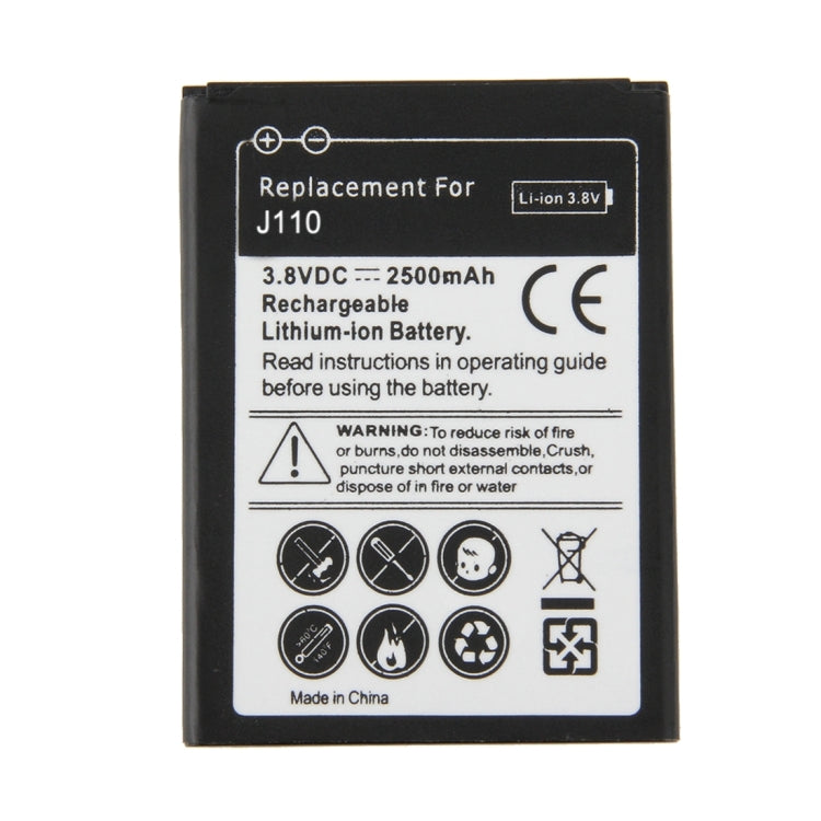 สำหรับ Galaxy J1 Ace / J110 2500mAh แบตเตอรี่ลิเธียมไอออนแบบรีชาร์จ (สีดำ), Neutral 2500mAh