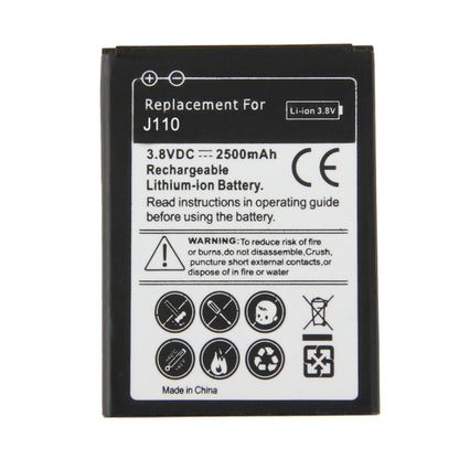 สำหรับ Galaxy J1 Ace / J110 2500mAh แบตเตอรี่ลิเธียมไอออนแบบรีชาร์จ (สีดำ), Neutral 2500mAh