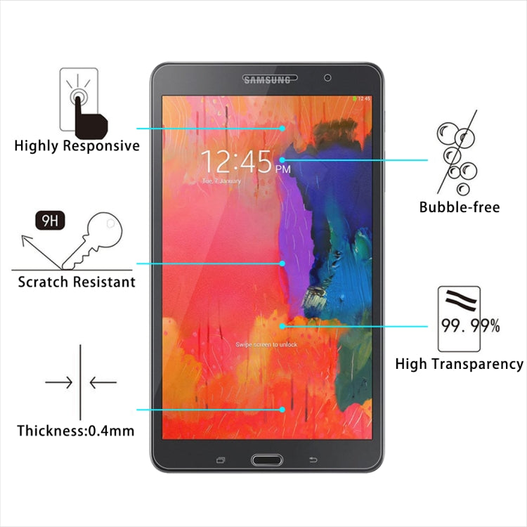 ฟิล์มกระจกนิรภัย 0.4 มม. 9H + ความแข็งพื้นผิว 2.5D สำหรับ Galaxy Tab Pro 8.4 / T320 / T321 / T325, For T320