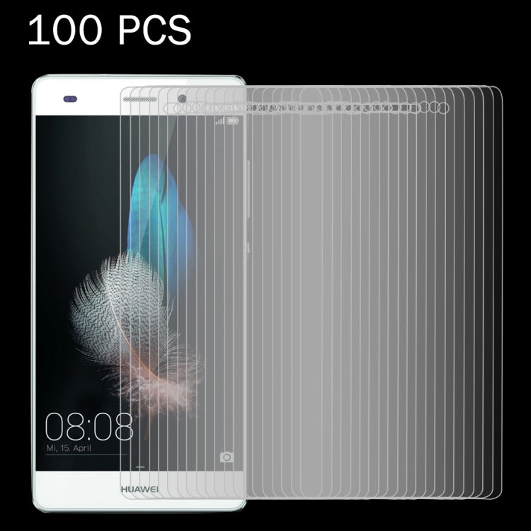 100 ชิ้นสำหรับ Huawei P8 Lite / P8 มินิ 0.26 มิลลิเมตร 9H ความแข็งพื้นผิว 2.5D ฟิล์มกระจกนิรภัยป้องกันการระเบิด, 100pcs