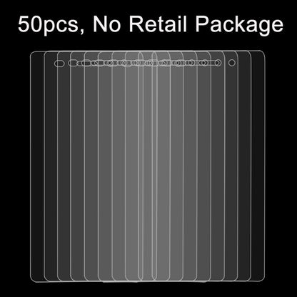 50 ชิ้นสำหรับ Huawei P8 Lite / P8 มินิ 0.26mm 9H ความแข็งพื้นผิว 2.5D ฟิล์มกระจกนิรภัยป้องกันการระเบิดไม่มีแพ็คเกจขายปลีก, 50pcs No Retail Package