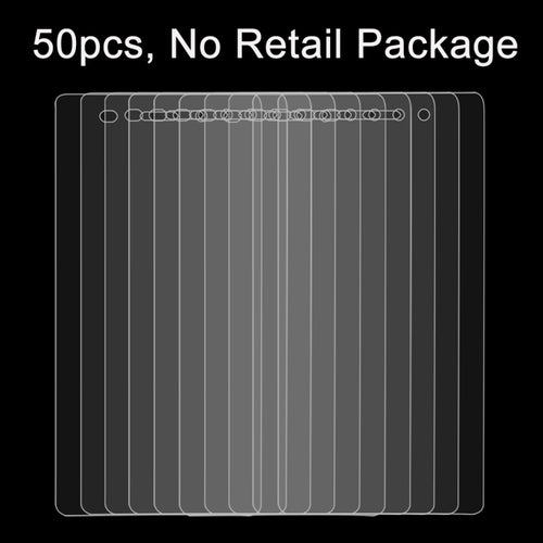 50 ชิ้นสำหรับ Huawei P8 Lite / P8 มินิ 0.26mm 9H ความแข็งพื้นผิว 2.5D ฟิล์มกระจกนิรภัยป้องกันการระเบิดไม่มีแพ็คเกจขายปลีก, 50pcs No Retail Package
