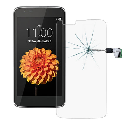 สำหรับ LG K7 0.26mm 9H ความแข็งพื้นผิว 2.5D ฟิล์มกันรอยนิรภัยป้องกันการระเบิด, 1pcs