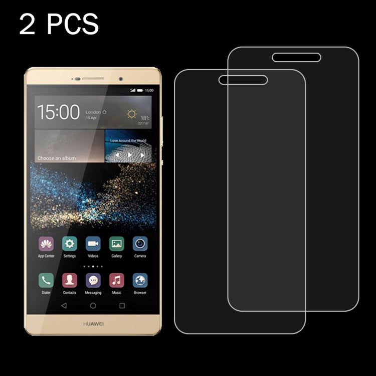 2 ชิ้นสำหรับ Huawei P8 0.26mm 9H ความแข็งพื้นผิว 2.5D ฟิล์มกระจกนิรภัยป้องกันการระเบิด, 2pcs