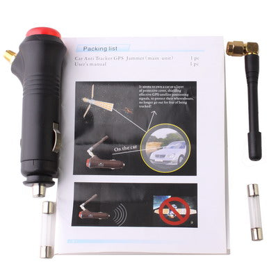 Jammer สัญญาณ GPS ในรถยนต์แบบพกพาพร้อมสวิตช์ (ครอบคลุม: 0.5 ~ 15 เมตร), Cigarette Lighter 0.5~15m