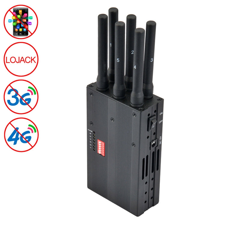 GSM / CDMA / DCS / PCS / 3G / 4G / LOJACK เครื่องตัดสัญญาณโทรศัพท์มือถือ / Jammer / Isolator, ความครอบคลุม: 20 เมตร (JAX-121A-6A), GSM / CDMA / DCS / PCS / 3G / 4G / LOJACK