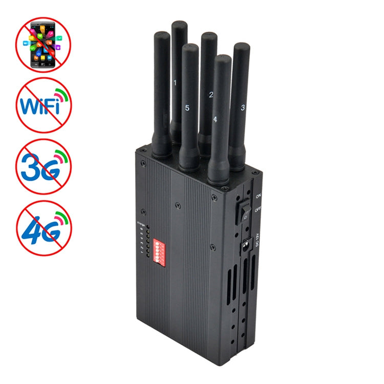 GSM / CDMA / DCS / PCS / 3G / 4G / Wifi เครื่องตัดสัญญาณโทรศัพท์มือถือ / Jammer / Isolator ความครอบคลุม: 20 เมตร (JAX-121A-6D), GSM / CDMA / DCS / PCS / 3G / 4G / Wifi