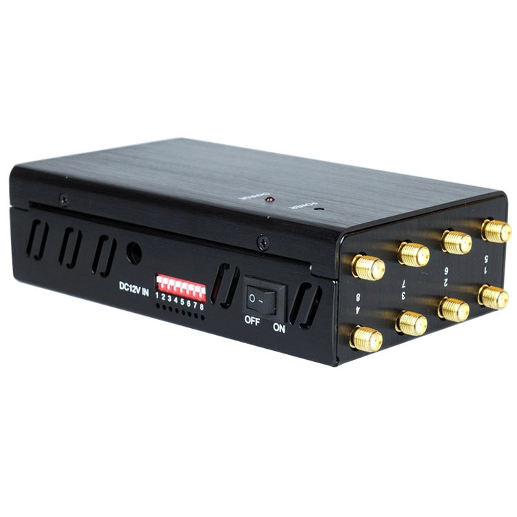 JAX-121A-8 GSM / DCS / WiFi / 3G / 4G / GPS / LOJACK เครื่องแยกสัญญาณโทรศัพท์มือถือ ระยะครอบคลุม: 20 เมตร, GSM / DCS / WiFi / 3G / 4G / GPS / LOJACK