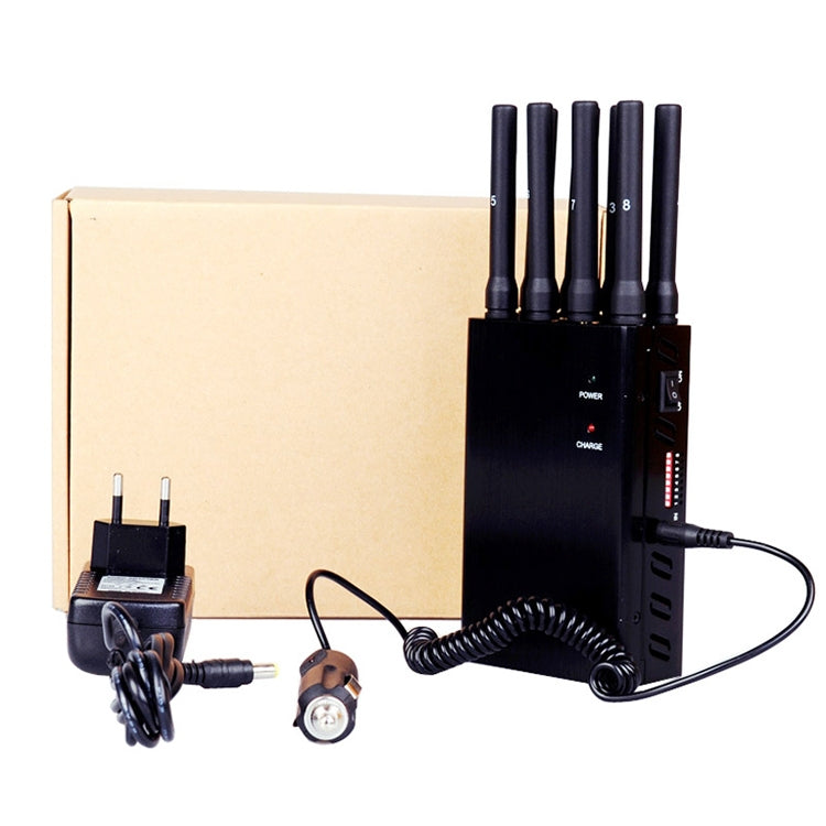 JAX-121A-8 GSM / DCS / WiFi / 3G / 4G / GPS / LOJACK เครื่องแยกสัญญาณโทรศัพท์มือถือ ระยะครอบคลุม: 20 เมตร, GSM / DCS / WiFi / 3G / 4G / GPS / LOJACK