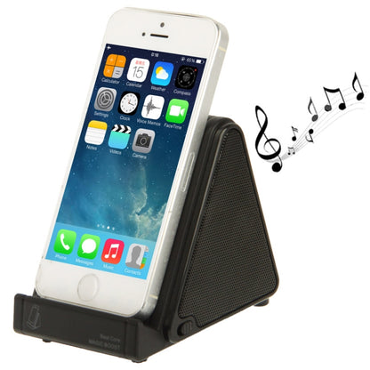 Wireless Magic Audio ขยายที่วางลำโพงเหนี่ยวนำสำหรับ iPhone 5 และ 5S และ 5C / 4 และ 4S (สีดำ)