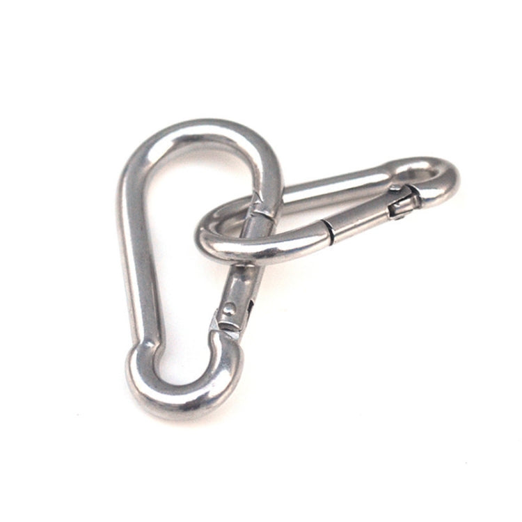 M6 สแตนเลสสตีล Carabiner ฤดูใบไม้ผลิ Hook Multi-tool Mountaineering Buckle ล็อค แคมป์ปิ้ง ตะขอเชือก, เส้นผ่านศูนย์กลางภายใน: 5.8 มม., M6