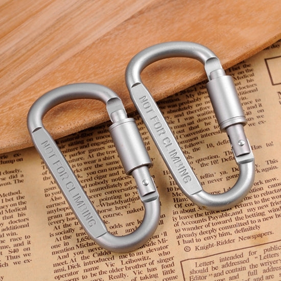 2 ชิ้นมัลติฟังก์ชั่นคุณภาพสูงอลูมิเนียม D รูปร่างแคมป์แขวนหัวเข็มขัด carabiner, 2PCS Aluminum Alloy