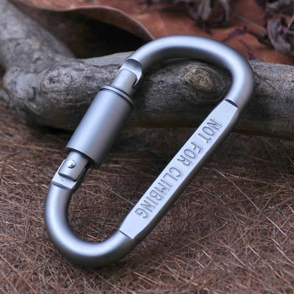 2 ชิ้นมัลติฟังก์ชั่นคุณภาพสูงอลูมิเนียม D รูปร่างแคมป์แขวนหัวเข็มขัด carabiner, 2PCS Aluminum Alloy