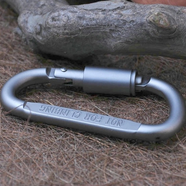 2 ชิ้นมัลติฟังก์ชั่นคุณภาพสูงอลูมิเนียม D รูปร่างแคมป์แขวนหัวเข็มขัด carabiner, 2PCS Aluminum Alloy