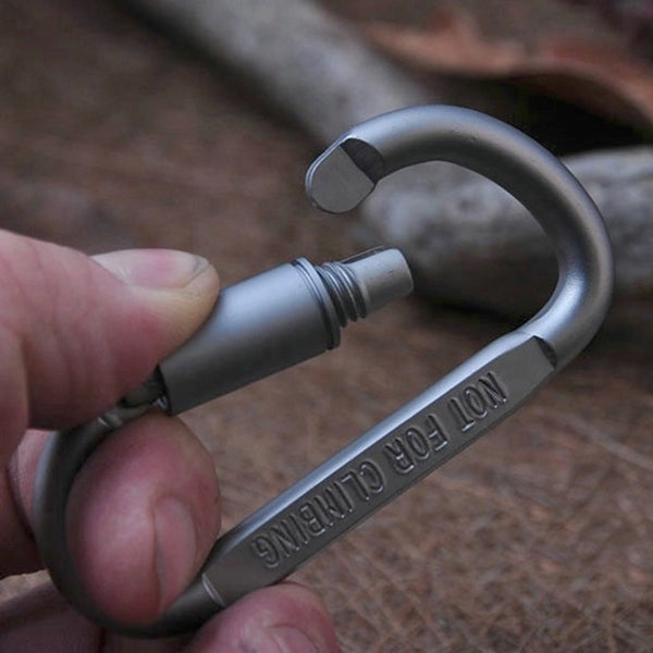 2 ชิ้นมัลติฟังก์ชั่นคุณภาพสูงอลูมิเนียม D รูปร่างแคมป์แขวนหัวเข็มขัด carabiner, 2PCS Aluminum Alloy