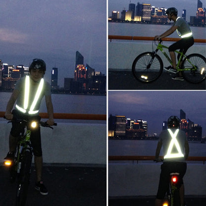 เสื้อชูชีพสะท้อนแสงแบบยืดหยุ่นสำหรับขี่กลางคืน