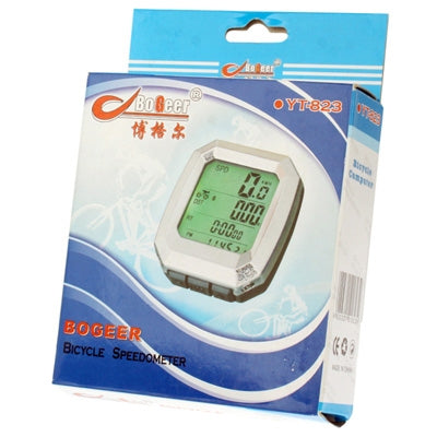 มาตรวัดความเร็วจักรยานอิเล็กทรอนิกส์ LCD, YT-823